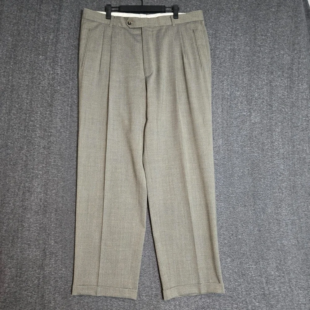 Hugo Boss Einstein Beta 42L Suit‎ 100% Virgin Wool Beige 3 Button Blazer Pants